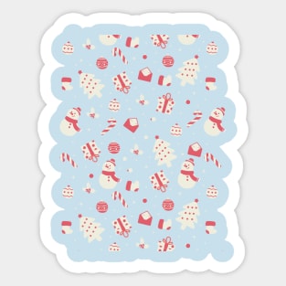 Snowman Santa Claus Sticker